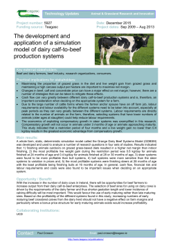 The development and application of a simulation model of