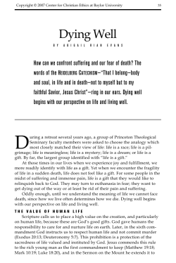 Dying Well - Baylor University