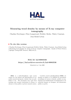 Measuring wood density by means of X-ray computer