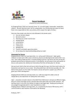 2017 PARENT HANDBOOK - PDF