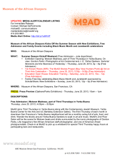 Museum of the African Diaspora Kicks Off the Summer Season with