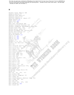 Hackett Donna (Malli) 648 Haderlie Morris 87 Haefflen Dale Gene