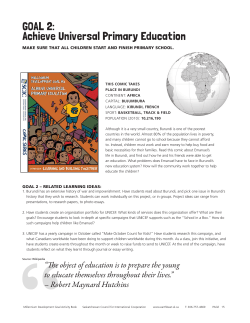 Goal 2: achieve Universal Primary Education