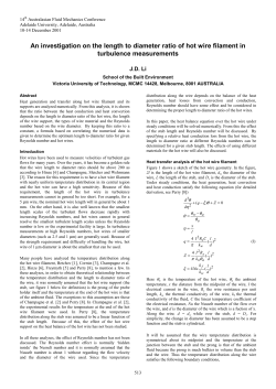 An Investigation on the Length to Diameter Ratio of Hot Wire
