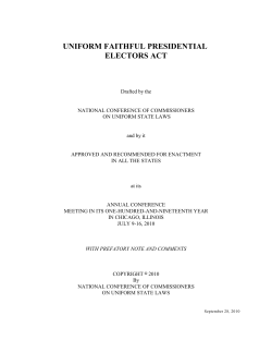 uniform faithful presidential electors act