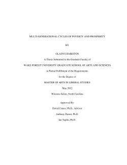MULTI-GENERATIONAL CYCLES OF POVERTY AND
