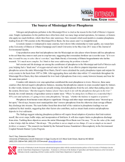 The Source of Mississippi River Phosphorus