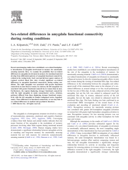 Sex-related differences in amygdala functional connectivity during