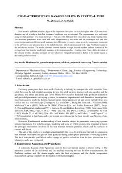 (350) characteristics of gas-soild flow in vertical tube
