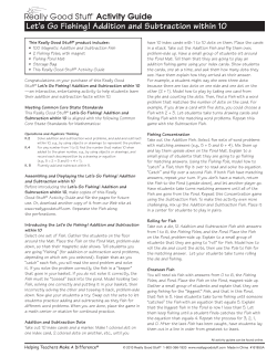 Let`s Go Fishing! Addition and Subtraction within