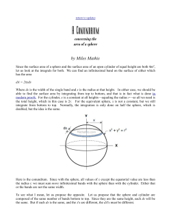 A Conundrum concerning the Surface Area of a Sphere.