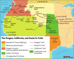 The Oregon, California, and Santa Fe Trails