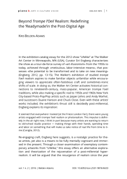 Beyond Trompe l`Oeil Realism: Redefining the