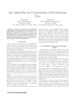 Ant Algorithm for Construction of Evolutionary Tree