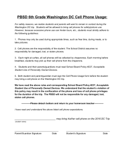 DC Trip Cell Phone Usage