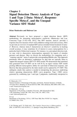 Signal Detection Theory Analysis of Type 1 and Type 2 Data: Meta