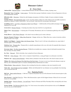 Dinosaurs Galore! - Sewickley Public Library