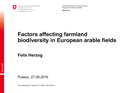 Factors affecting farmland biodiversity in European arable fields