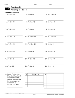 Unit 5 Lesson 2A HW - Bibb County Schools