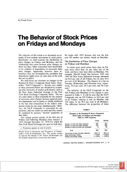 The Behavior of Stock Prices on Fridays and Mondays