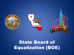 BOE Sales and Use Tax Presentation