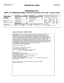 NBPL 10 inch PREBAKED SWEET POTATO PIE 40 OZ (2 LB 8 OZ)