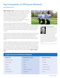 Key Components of Off-Season Workouts