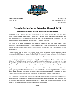 Georgia-Florida Series Extended Through 2021