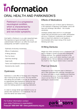 oral health and parkinson`s