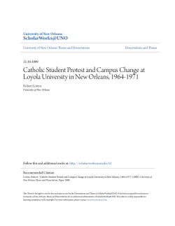 Catholic Student Protest and Campus Change at Loyola University