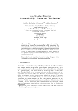 Genetic Algorithms for Automatic Object Movement