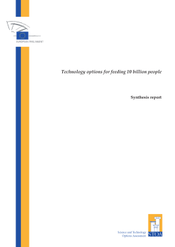 Feeding 10 billion people - Synthesis report