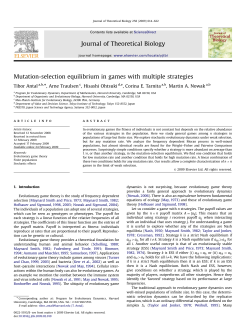 Mutation-selection equilibrium in games with multiple strategies