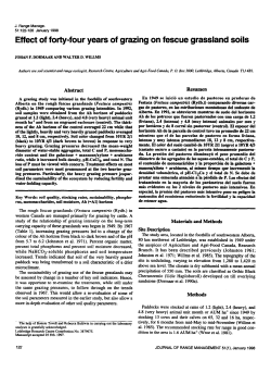 Effect of forty-four years of grazing on fescue grassland soils