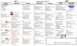 September 2015 - Sunshine Retirement Living