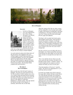 Bevis of Hampton Overview Sir Bevis of Hampton was a real Anglo