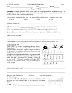 Review Sheets for Final Exam Name