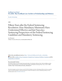 Fifteen Years after the Federal Sentencing