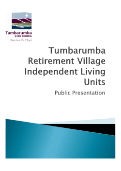 Presentation - Rotary Place Independent Living Units