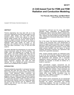 A CAD-based Tool for FDM and FEM Radiation and Conduction