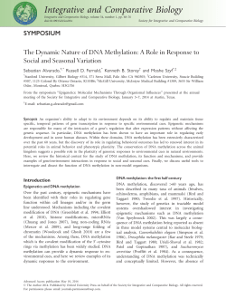 The Dynamic Nature of DNA Methylation: A Role in Response to