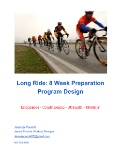 Long Ride: 8 Week Preparation Program Design