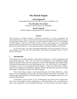 The Sketch Engine