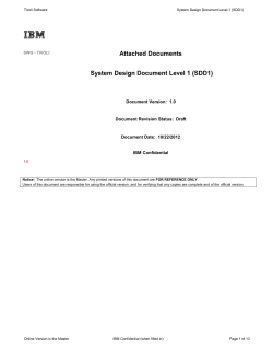 Attached Documents System Design Document Level 1 (SDD1)