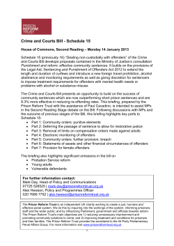 Second Reading Stage Briefing