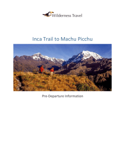 Inca Trail to Machu Picchu