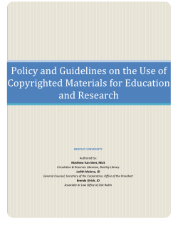Bentley University Copyright Policy