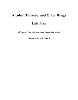 Alcohol, Tobacco, and Other Drugs Unit Plan