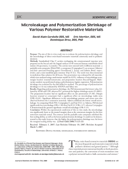 Microleakage and Polymerization Shrinkage of Various