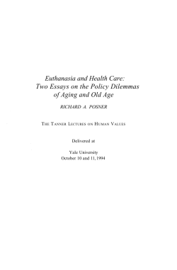 Posner, Richard - The Tanner Lectures on Human Values